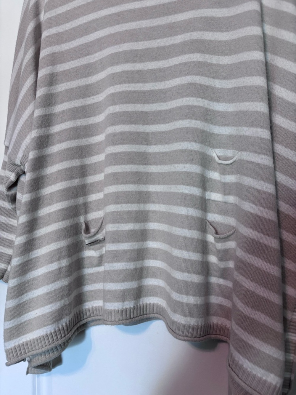 Mersea Striped Knit Sweater Coastal Grandma Oversized Neutral
Sweater OS - Picture 3 of 11